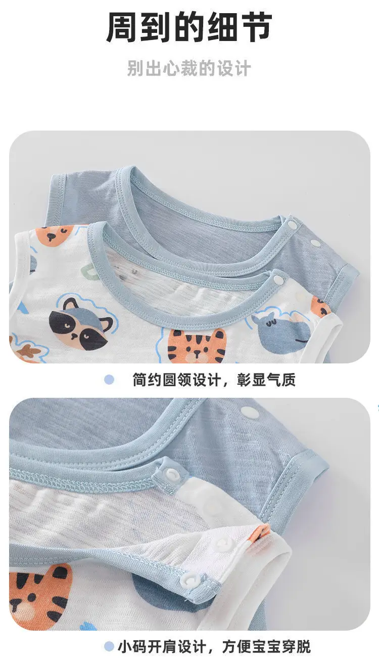 Baby Printed Sleeveless T-Shirt Summer Vest for Boys Girls — feature 9