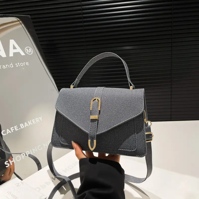 Women's Beige Textured Shoulder Bag 2025 New Trendy - Image 9