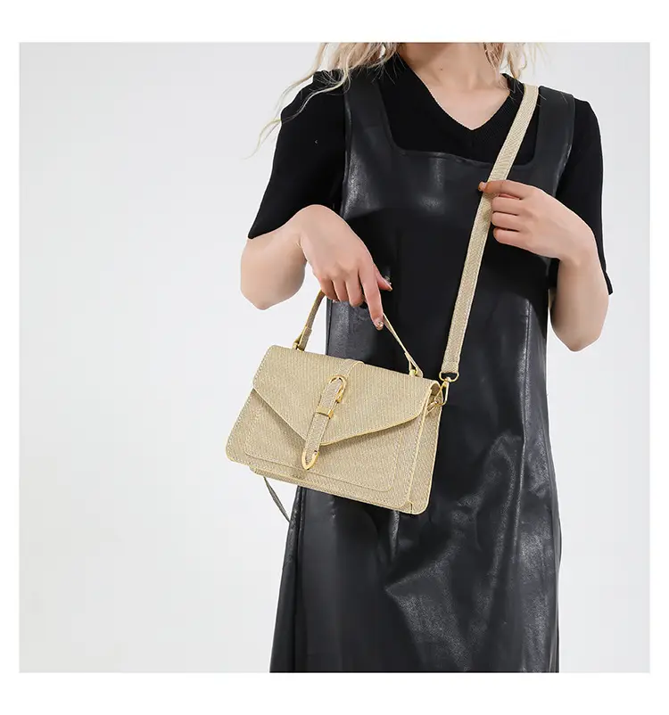 Women's Beige Textured Shoulder Bag 2025 New Trendy — feature 20