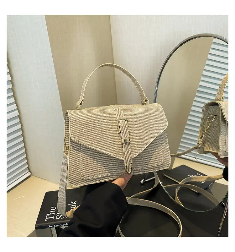 Women's Beige Textured Shoulder Bag 2025 New Trendy — feature 28