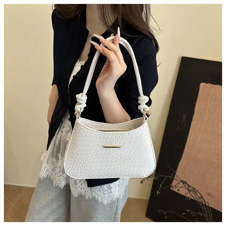 White Embroidered Shoulder Bag for Women 2025 Spring — feature 24