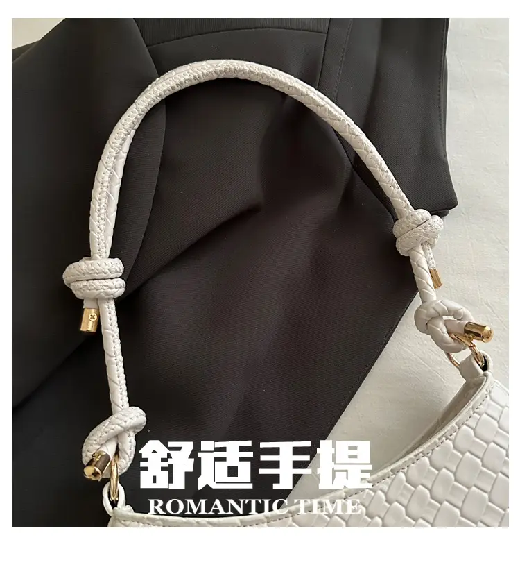 White Embroidered Shoulder Bag for Women 2025 Spring — feature 4