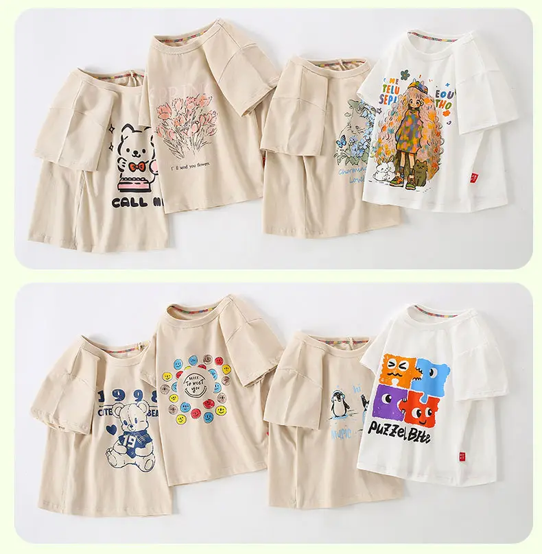 Boys Cotton T-Shirt Floral Print Medium to XL — feature 5
