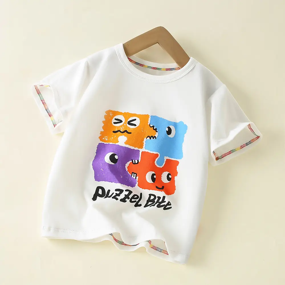 Boys Cotton T-Shirt Floral Print Medium to XL - Image 3