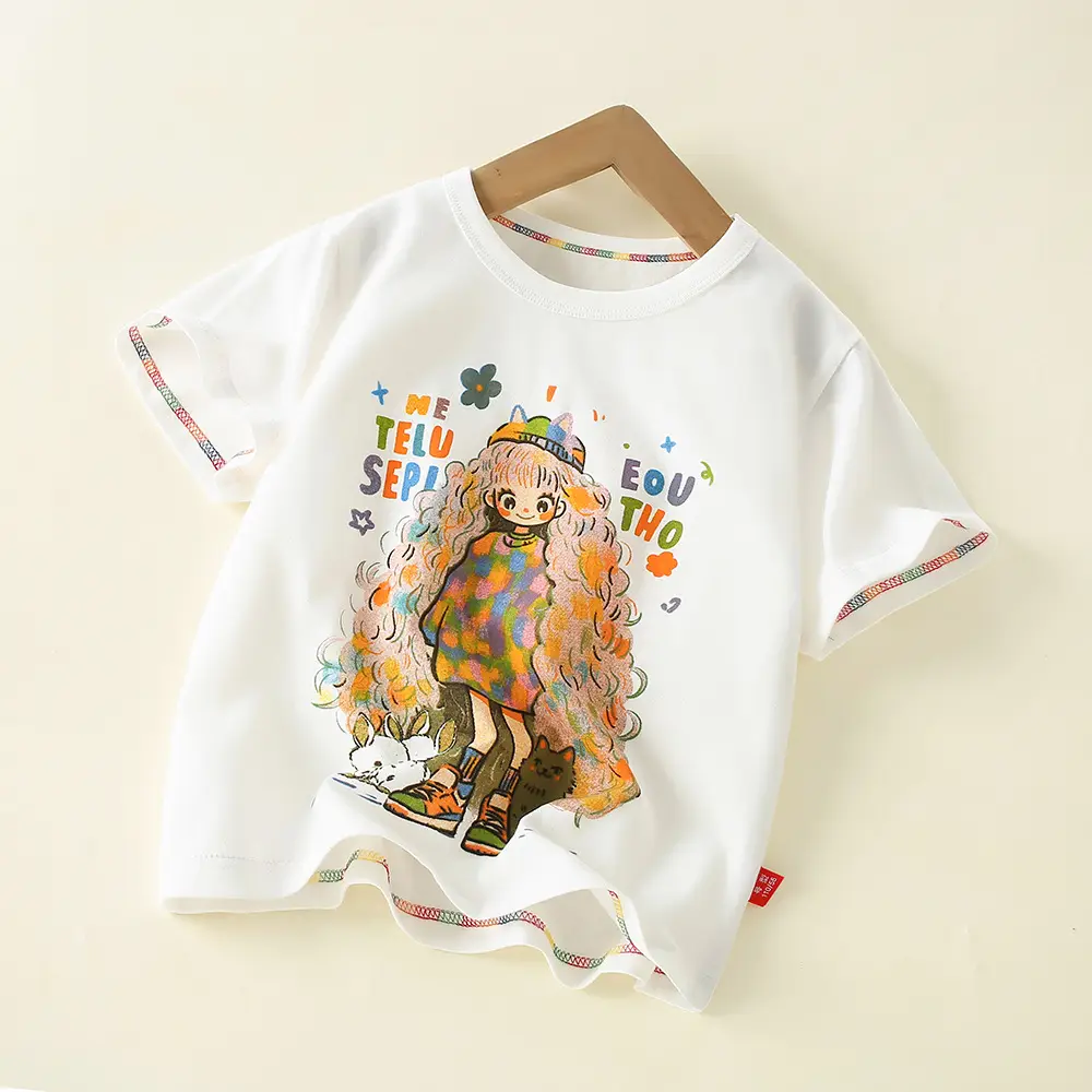 Boys Cotton T-Shirt Floral Print Medium to XL - Image 4