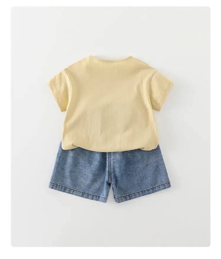 Baby T-Shirt Yellow Cat Print 2026 Summer — feature 10