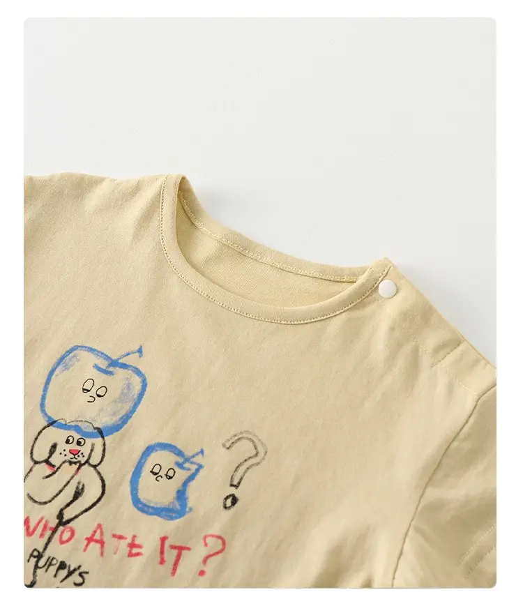 Baby T-Shirt Yellow Cat Print 2026 Summer — feature 12