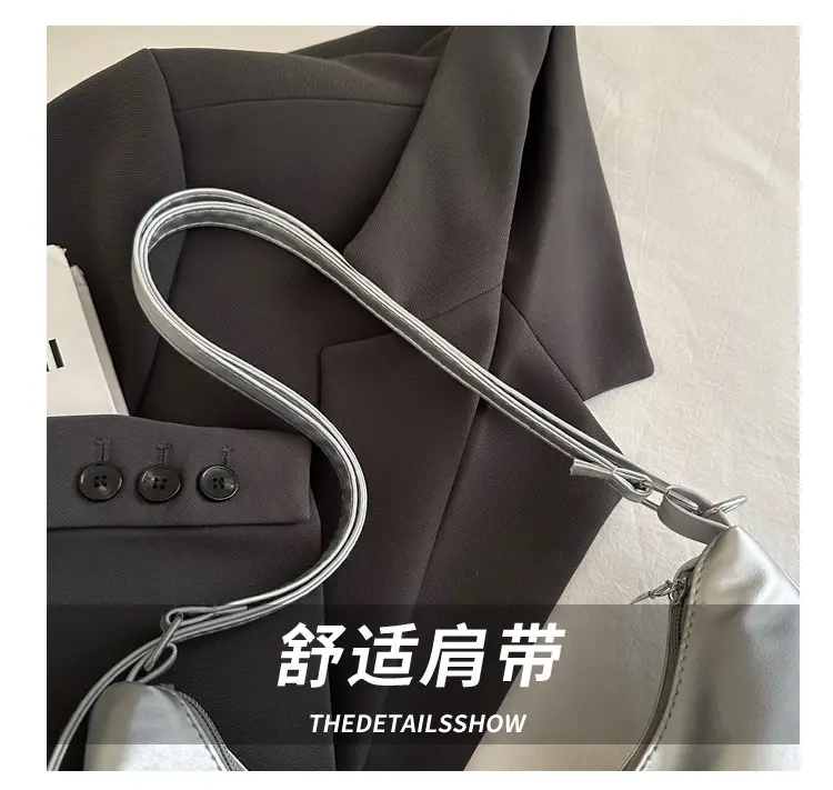 Silver Women's Large Capacity Bow Decor Shoulder Bag — feature 4