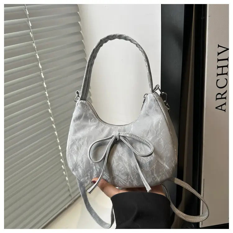Light Blue Bow Shoulder Bag for Women — feature 10