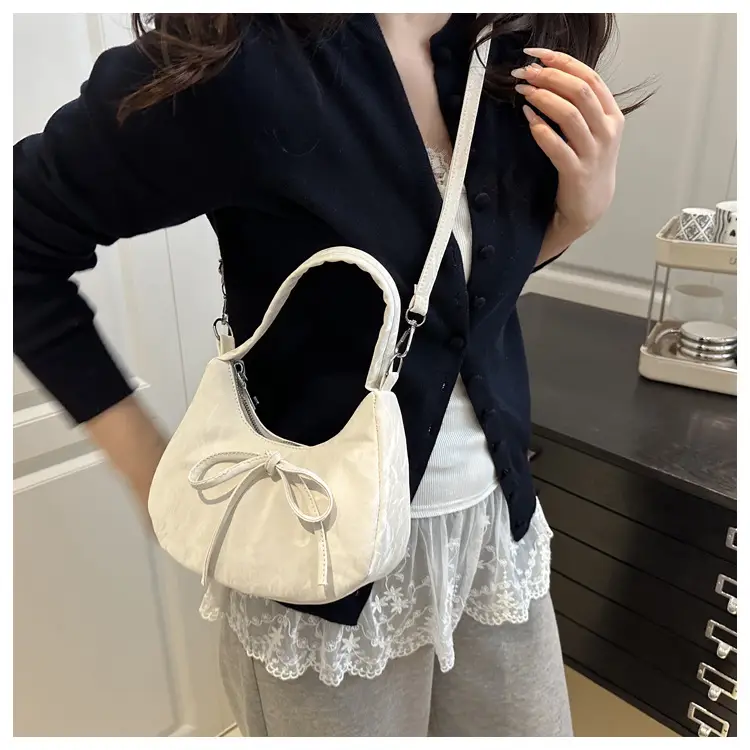 Light Blue Bow Shoulder Bag for Women — feature 17