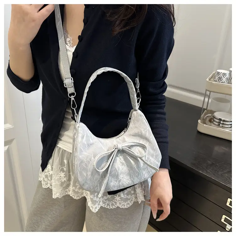 Light Blue Bow Shoulder Bag for Women — feature 20