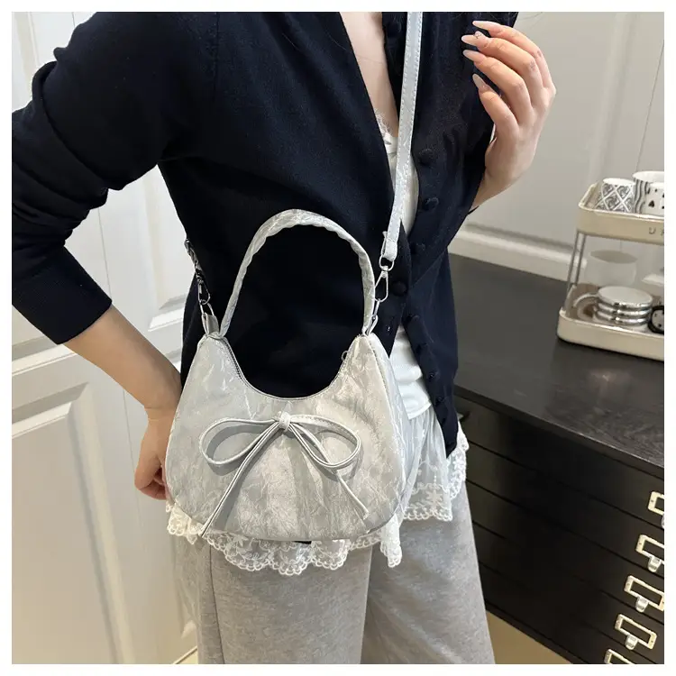 Light Blue Bow Shoulder Bag for Women — feature 21