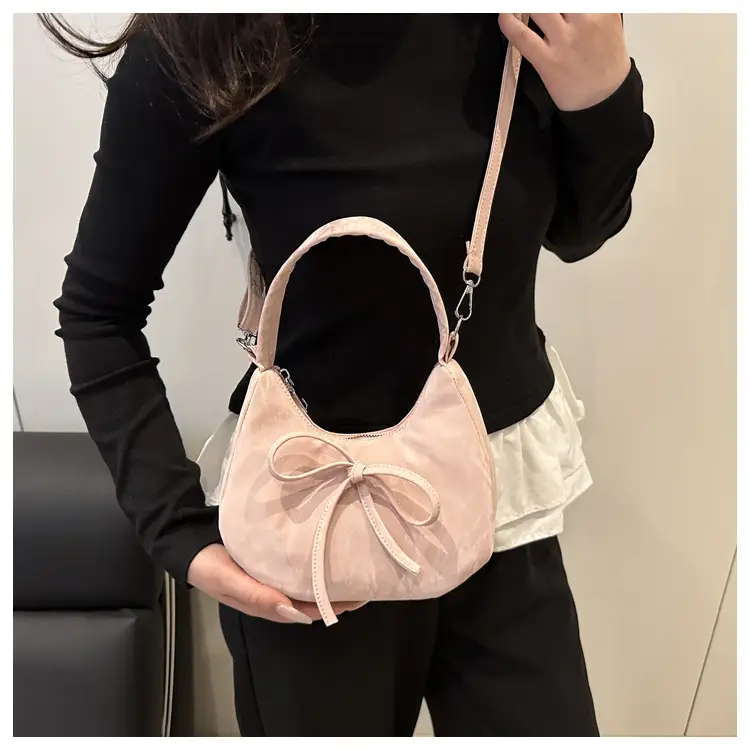 Light Blue Bow Shoulder Bag for Women — feature 25