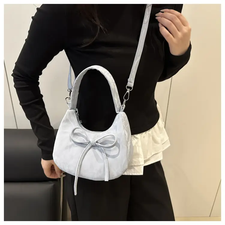 Light Blue Bow Shoulder Bag for Women — feature 31