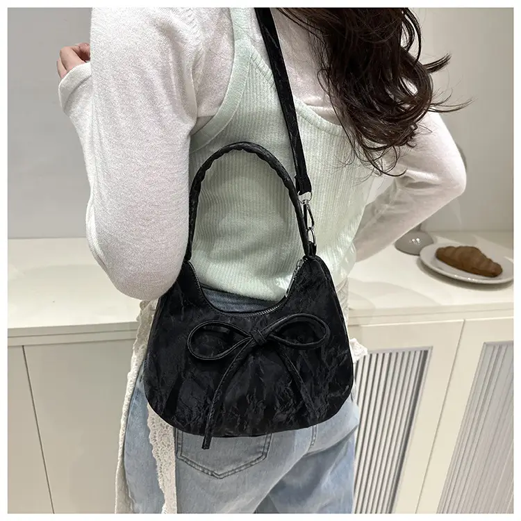 Light Blue Bow Shoulder Bag for Women — feature 35