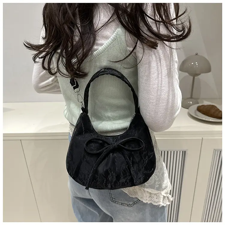 Light Blue Bow Shoulder Bag for Women — feature 36