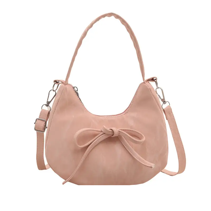 Light Blue Bow Shoulder Bag for Women - Image 4