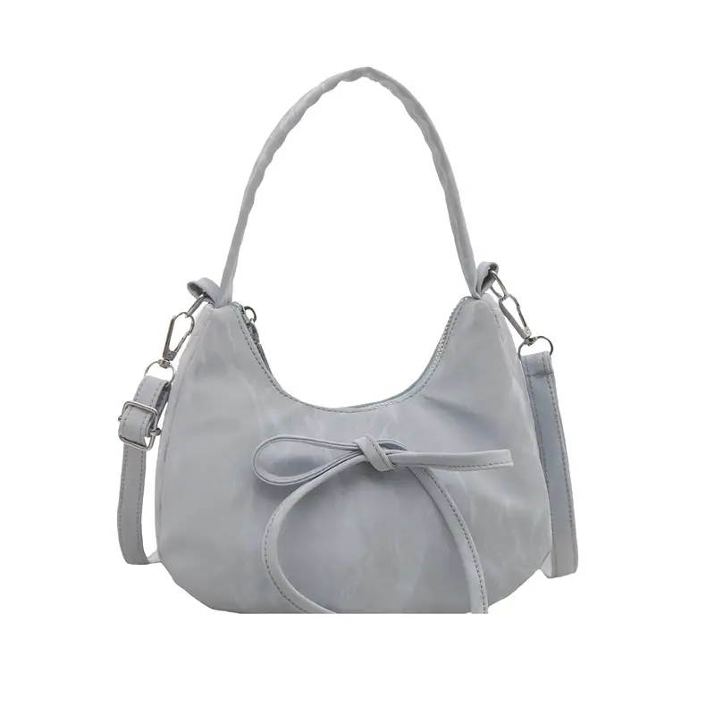 Light Blue Bow Shoulder Bag for Women - Image 5