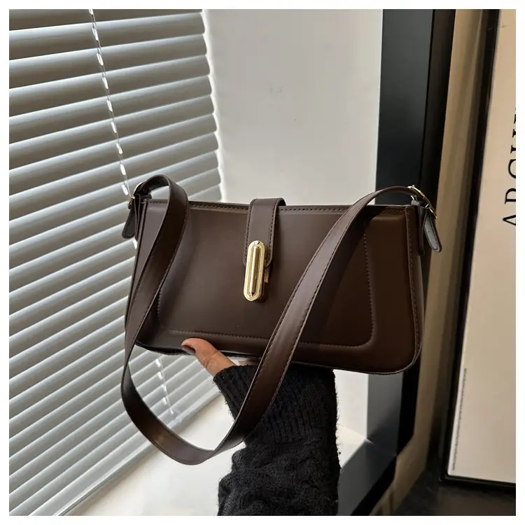Korean Style Brown Leather Shoulder Bag for Women — feature 16