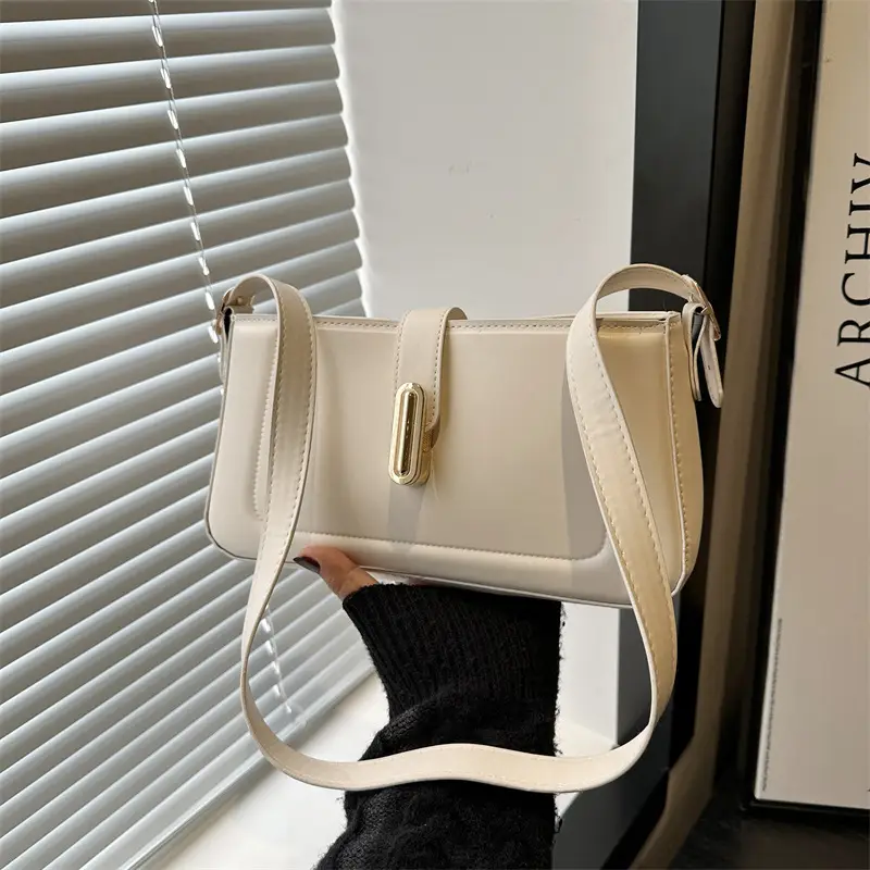 Korean Style Brown Leather Shoulder Bag for Women - Image 2