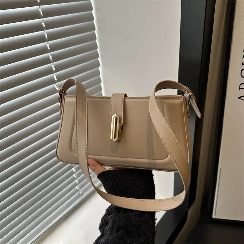 Korean Style Brown Leather Shoulder Bag for Women - Image 4