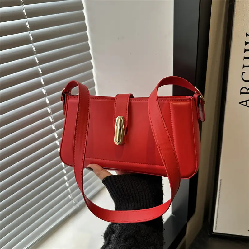 Korean Style Brown Leather Shoulder Bag for Women - Image 5