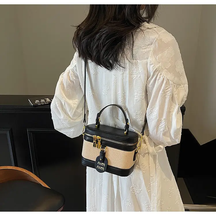 Women's Brown Contrast Zip Shoulder Crossbody Bag — feature 16