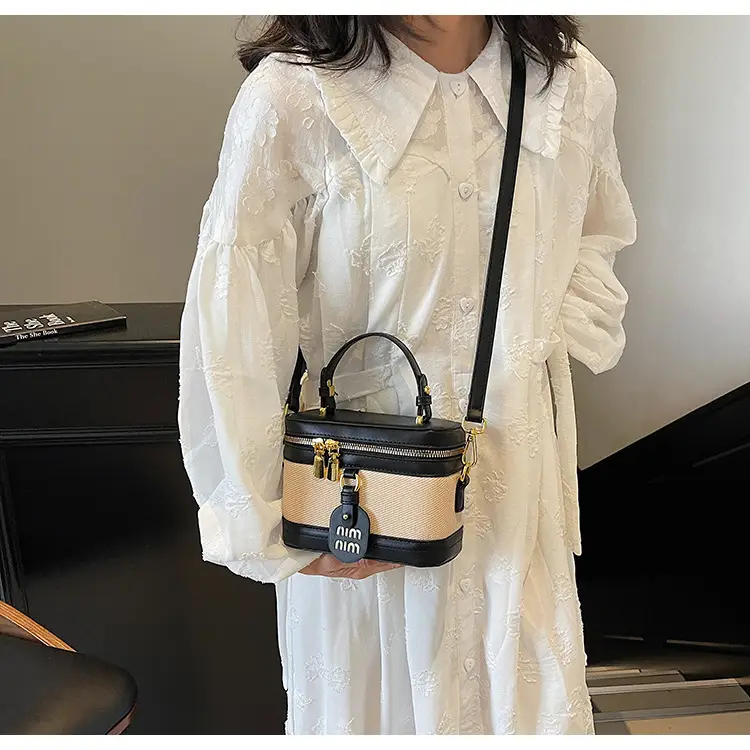 Women's Brown Contrast Zip Shoulder Crossbody Bag — feature 17