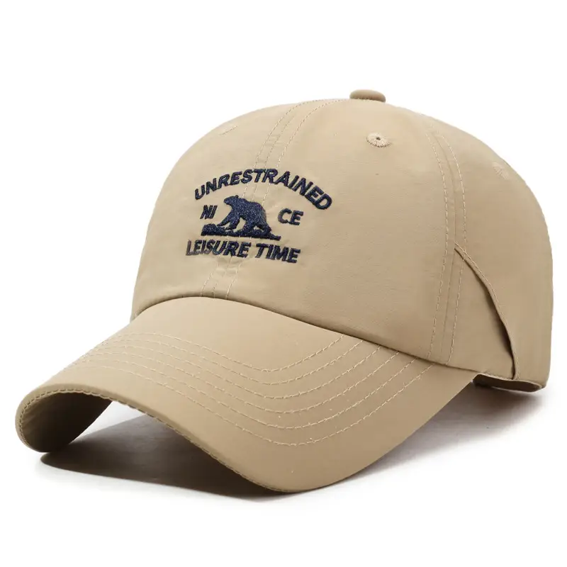 Unrestrained Tide Sun Cap Beige Men Women - Image 4