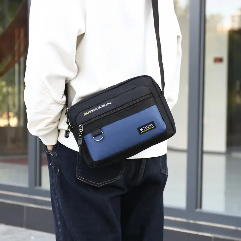Men's Multi-Purpose Crossbody Bag with Zip & Strap - Image 8