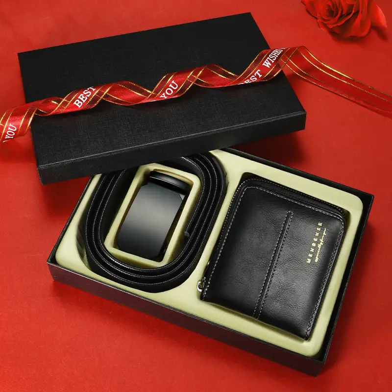 Men's Leather Belt & Wallet Set with Card Holder - Image 2