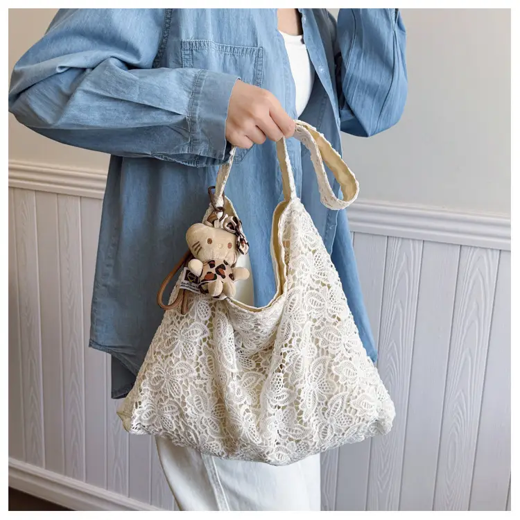 Pastoral Lace Shoulder Bag Large Capacity Women — feature 18