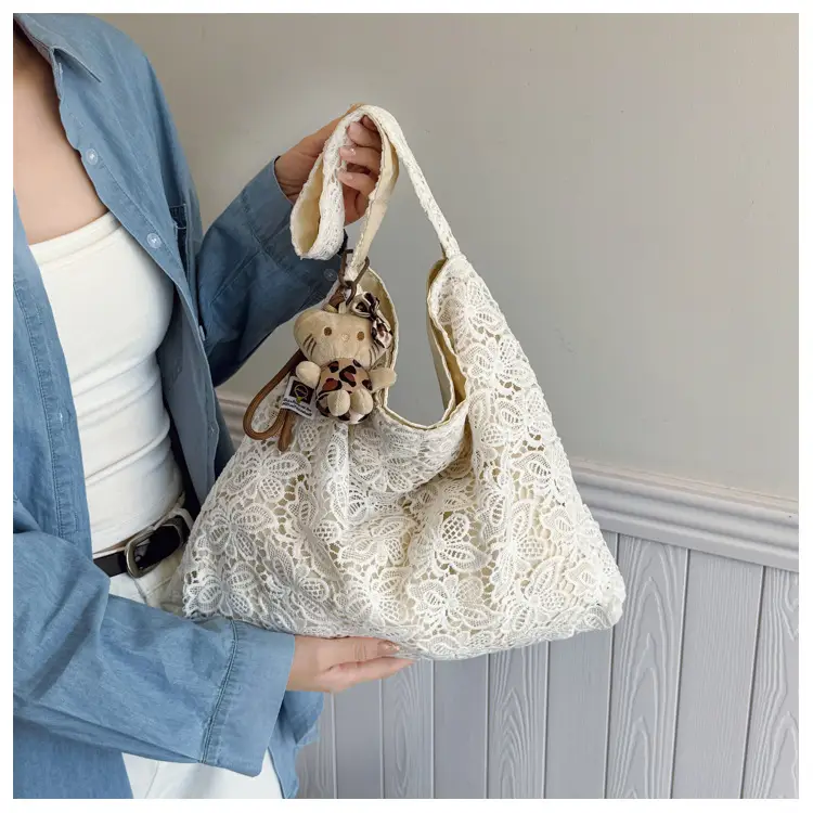Pastoral Lace Shoulder Bag Large Capacity Women — feature 19