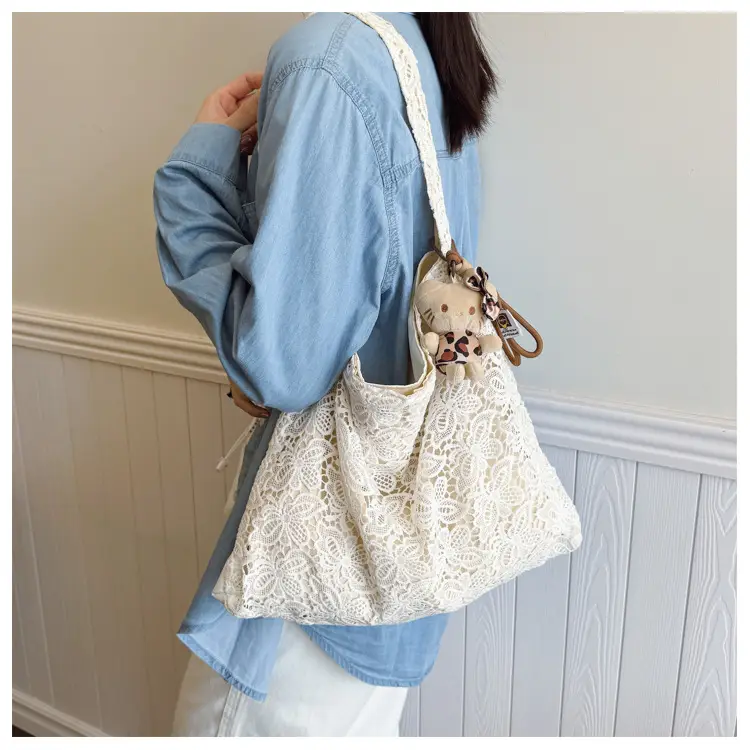 Pastoral Lace Shoulder Bag Large Capacity Women — feature 22