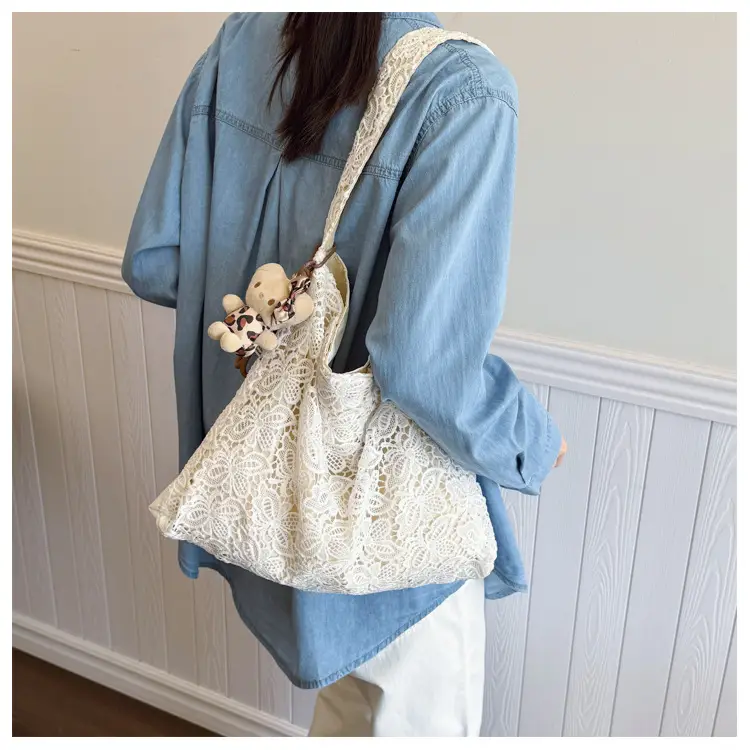 Pastoral Lace Shoulder Bag Large Capacity Women — feature 23