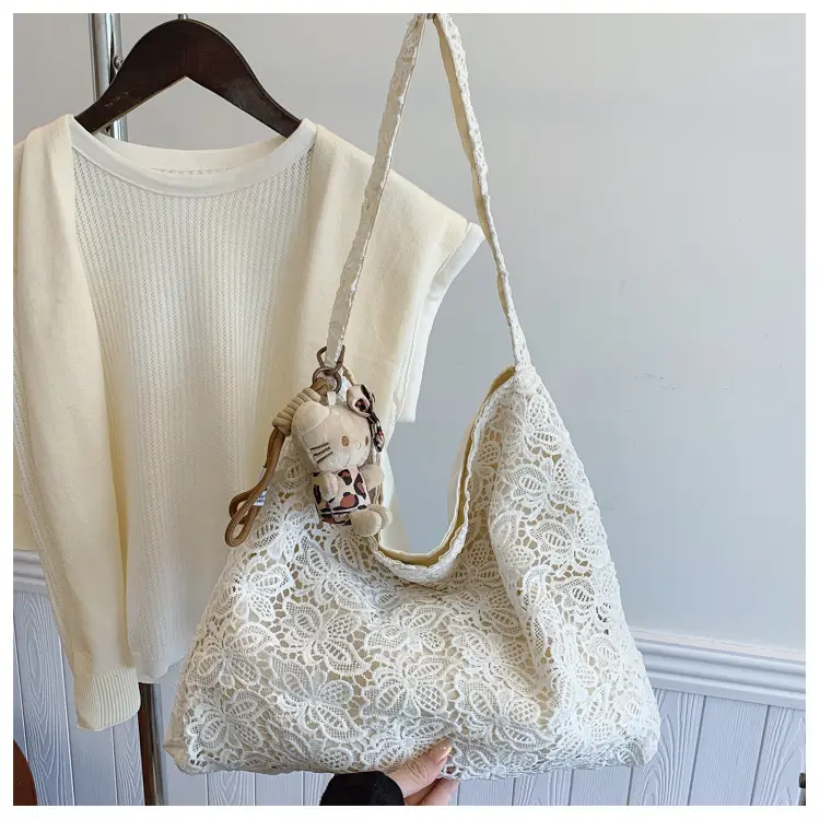 Pastoral Lace Shoulder Bag Large Capacity Women — feature 34