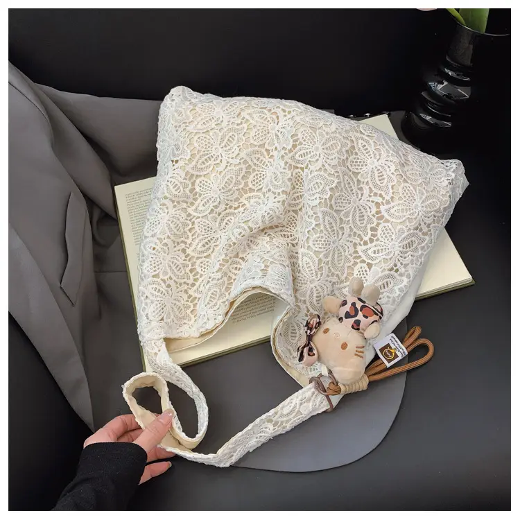 Pastoral Lace Shoulder Bag Large Capacity Women — feature 35