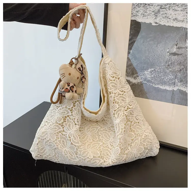 Pastoral Lace Shoulder Bag Large Capacity Women — feature 36