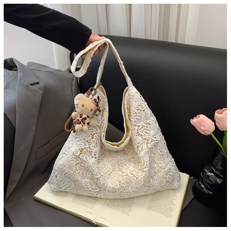 Pastoral Lace Shoulder Bag Large Capacity Women — feature 37