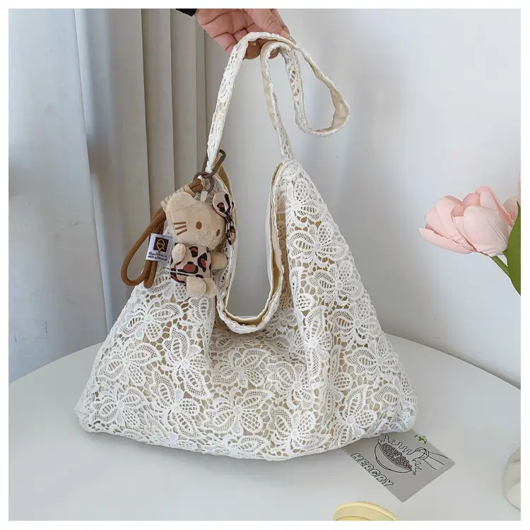 Pastoral Lace Shoulder Bag Large Capacity Women — feature 38