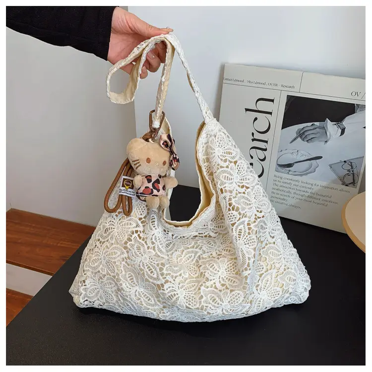 Pastoral Lace Shoulder Bag Large Capacity Women — feature 45