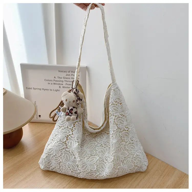 Pastoral Lace Shoulder Bag Large Capacity Women — feature 46