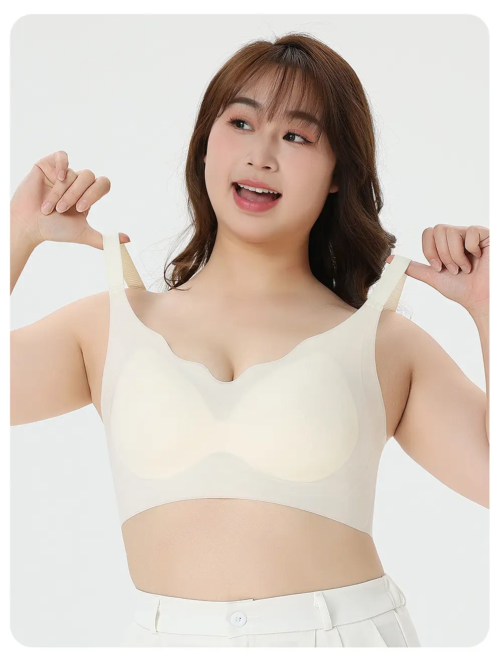 Ultra-thin Ice Silk plus size Underwear Women's 100.00kg Jelly Lacquer Soft Support Non-marking Bra Summer — feature 22