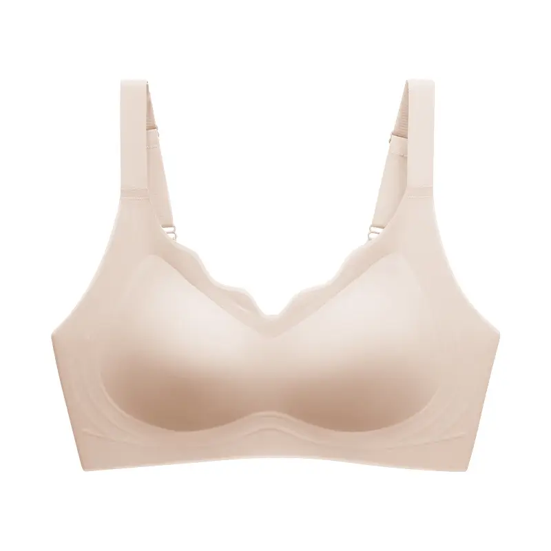Ultra-thin Ice Silk plus size Underwear Women's 100.00kg Jelly Lacquer Soft Support Non-marking Bra Summer