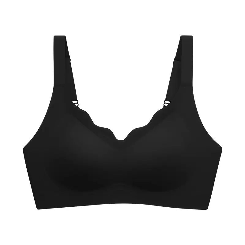 Ultra-thin Ice Silk plus size Underwear Women's 100.00kg Jelly Lacquer Soft Support Non-marking Bra Summer