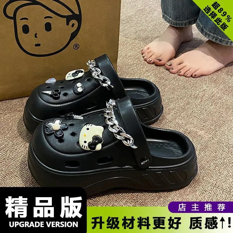 Women's White Clogs with Bear Design & Thick Sole - Image 18