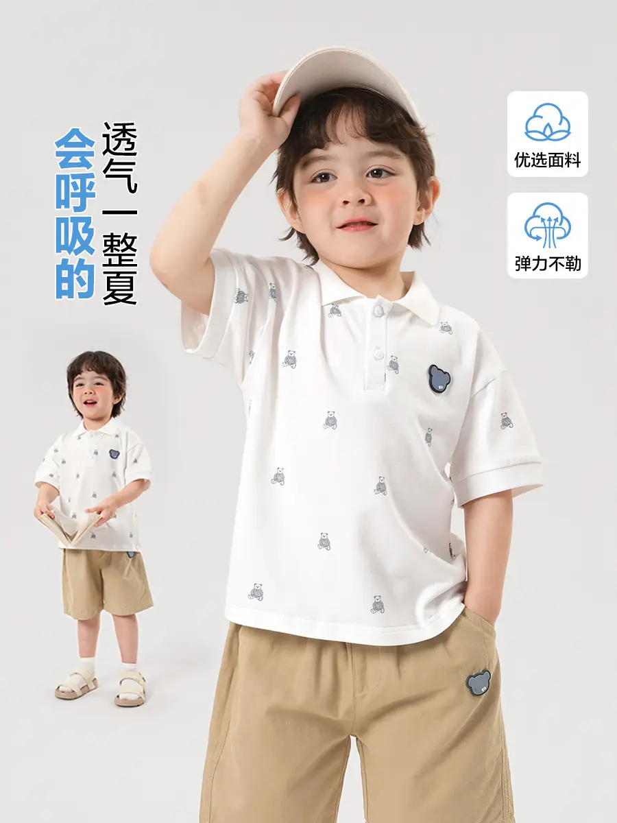 Right European Boys Polo Shirt Short Sleeve Summer Kids Wear - Image 8
