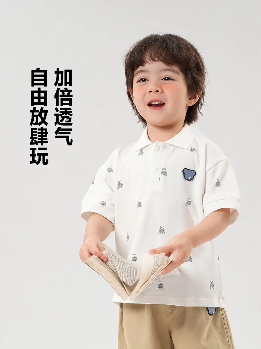 Right European Boys Polo Shirt Short Sleeve Summer Kids Wear - Image 10