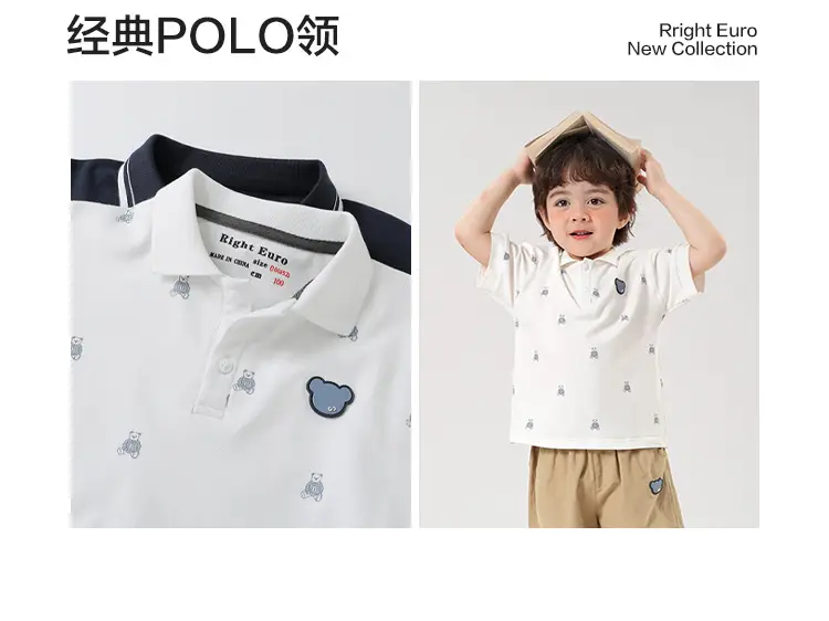 Right European Boys Polo Shirt Short Sleeve Summer Kids Wear — feature 5