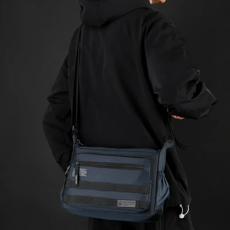 Men's Black Business Crossbody Bag Large Capacity - Image 7